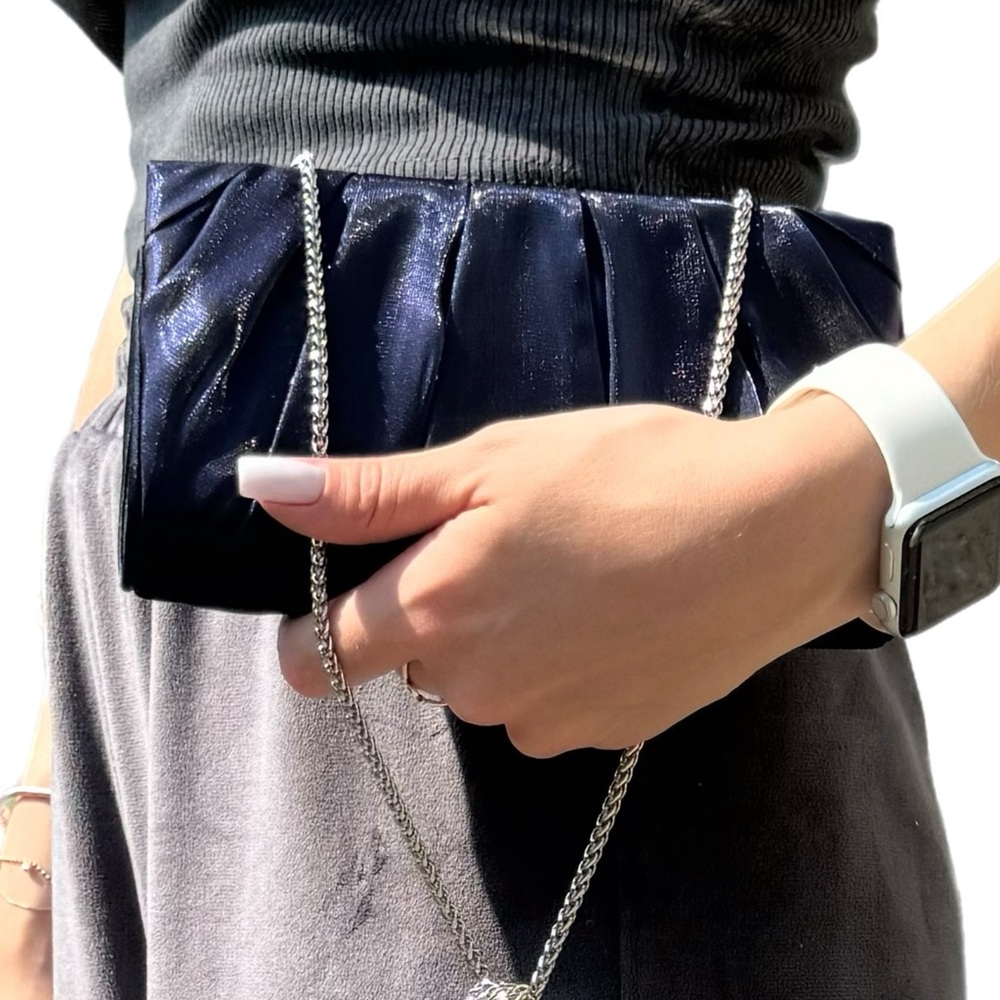 Nino Vintage Silk Jewel Midnight Clutch